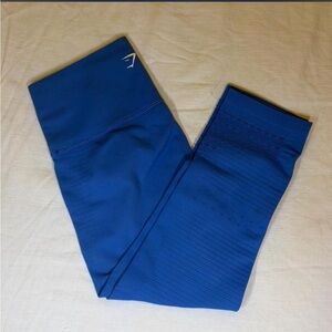 Blue Cropped Gymshark Mesh Leggings